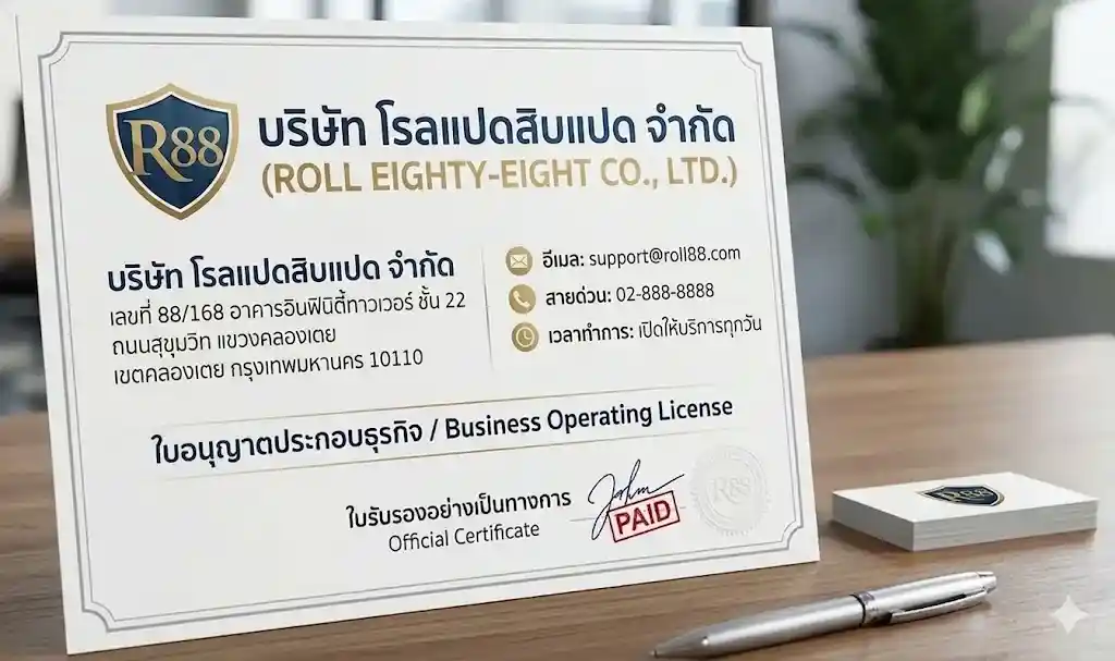 ข้อมูลการติดต่ออย่างเป็นทางการ-roll88